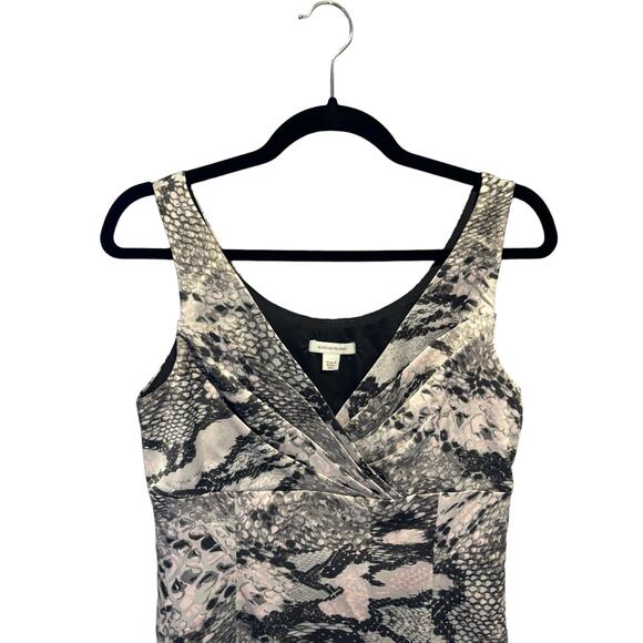Boston Proper Sheath Dress Women's Size 6 Animal Print Satin Sleeveless Mini - Picture 6 of 15